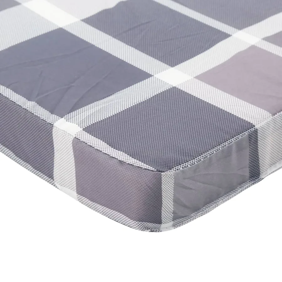 Coussins de chaise longue lot de 2 gris motif à carreaux - 10