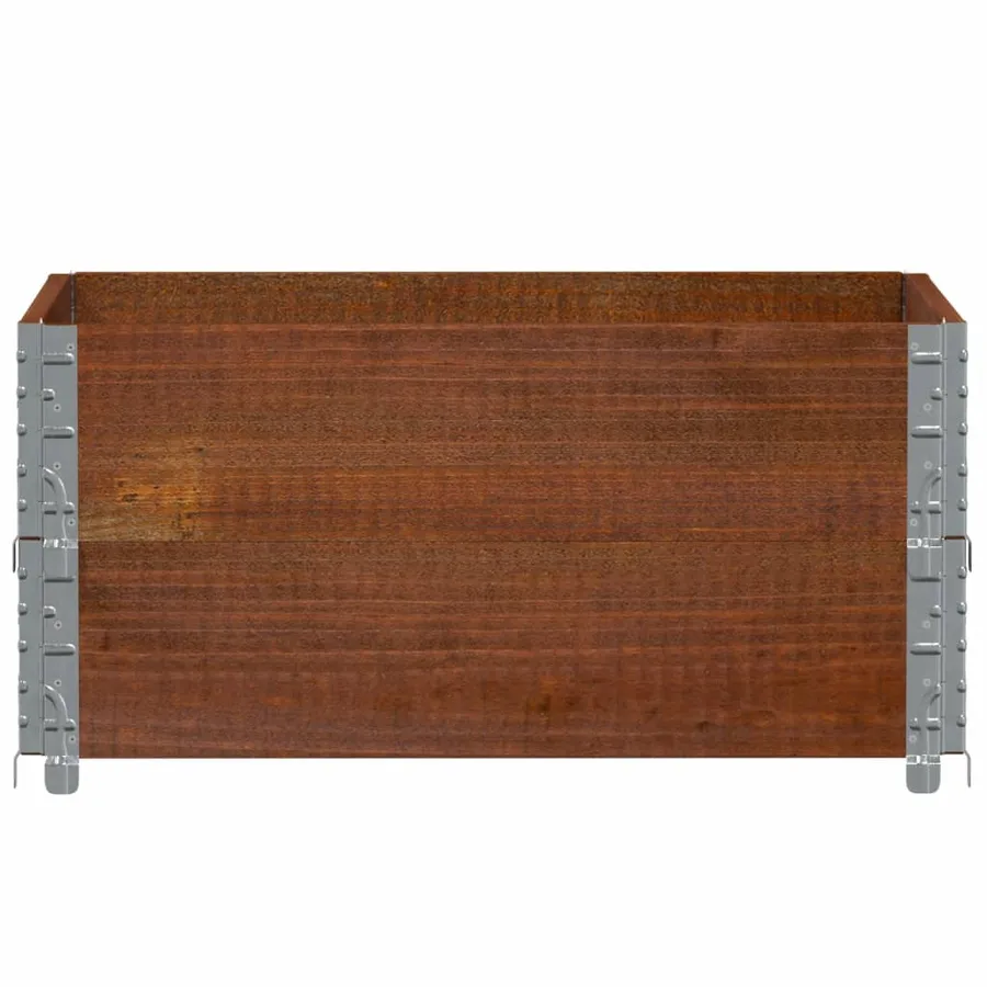 Jardinière marron 80x60 cm bois massif de pin - 3