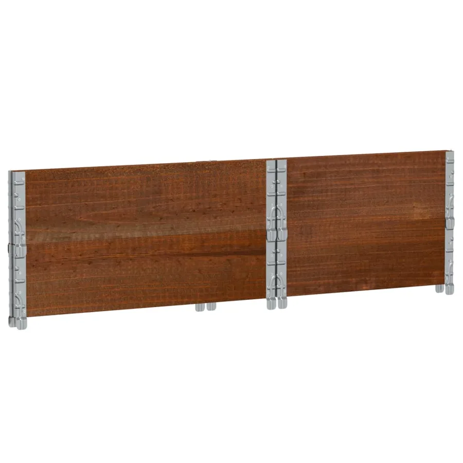 Jardinière marron 80x60 cm bois massif de pin - 6