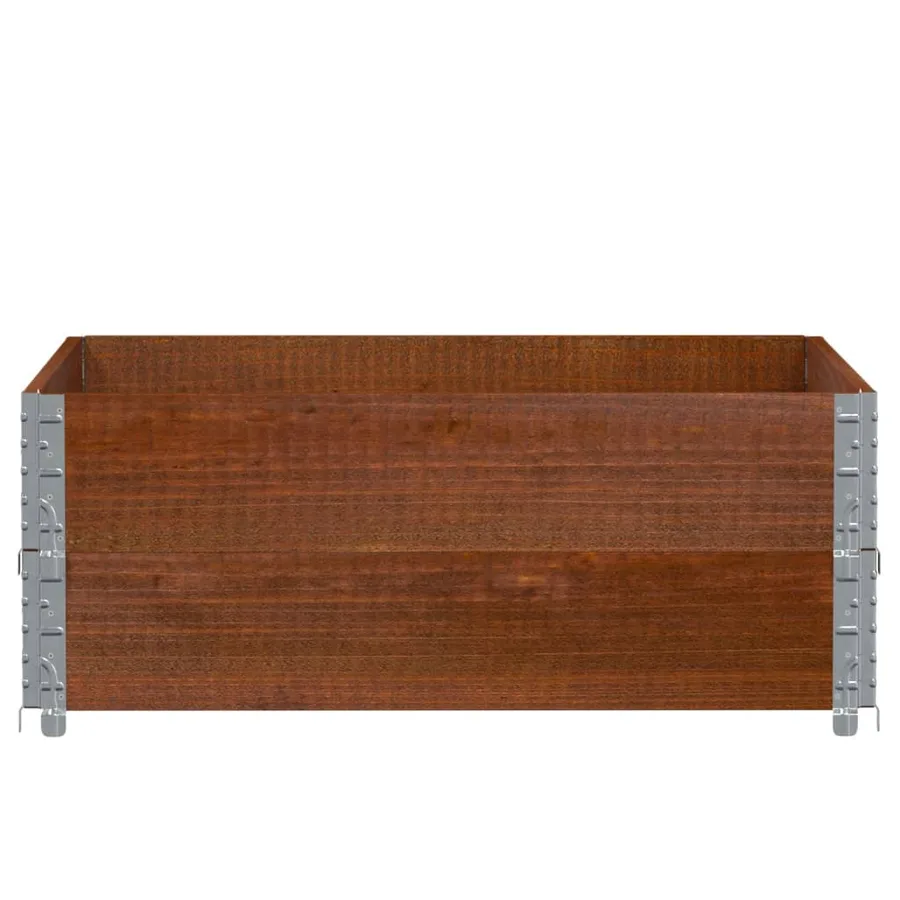 Jardinière marron 100x100 cm bois massif de pin - 3
