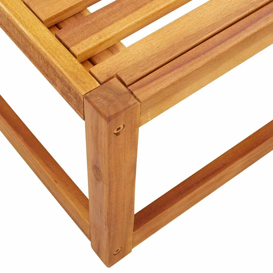 Ensemble de canapés de jardin 3 pièces avec coussins en bois d'acacia et rotin - 11