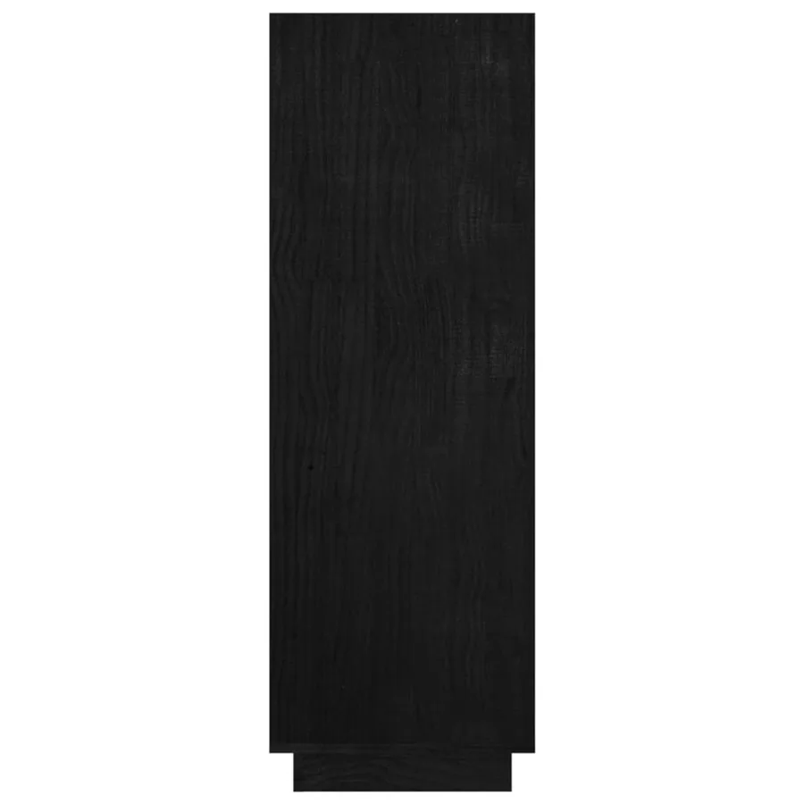 Bibliothèque/Séparateur de pièce Noir 80x35x103 cm Pin massif - 6