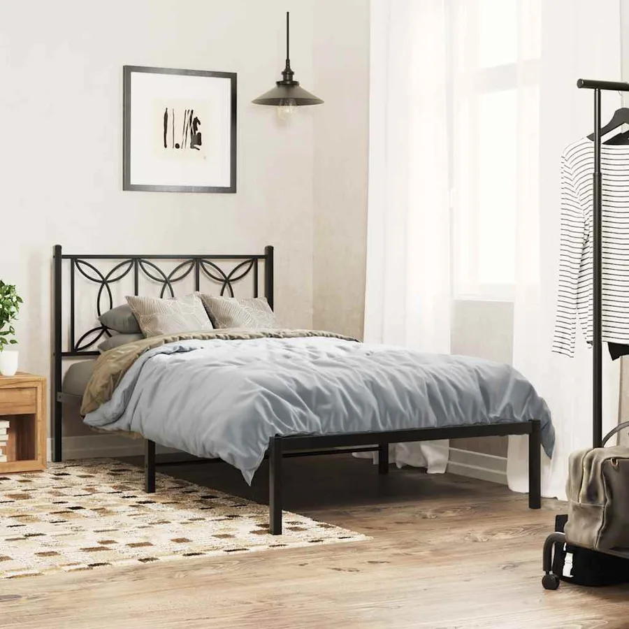 Tête de lit de remplacement métal noir 107 cm - 3