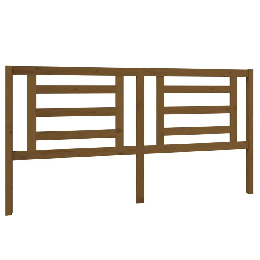 Tête de lit Marron miel 186x4x100 cm Bois de pin massif - 2