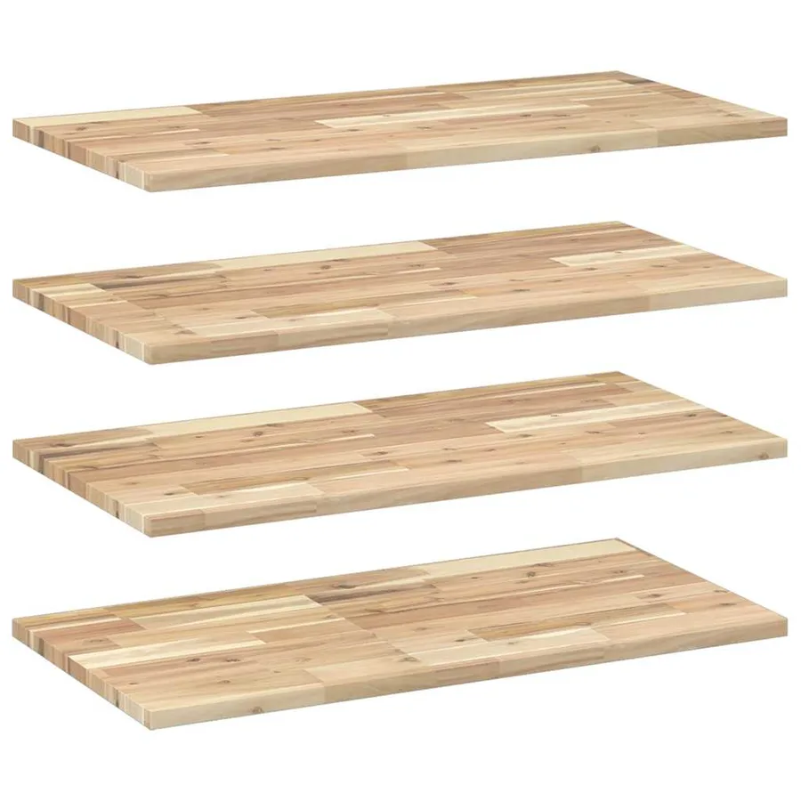 Étagères flottantes 4 pcs 60x40x2 cm acacia massif non traité - 2