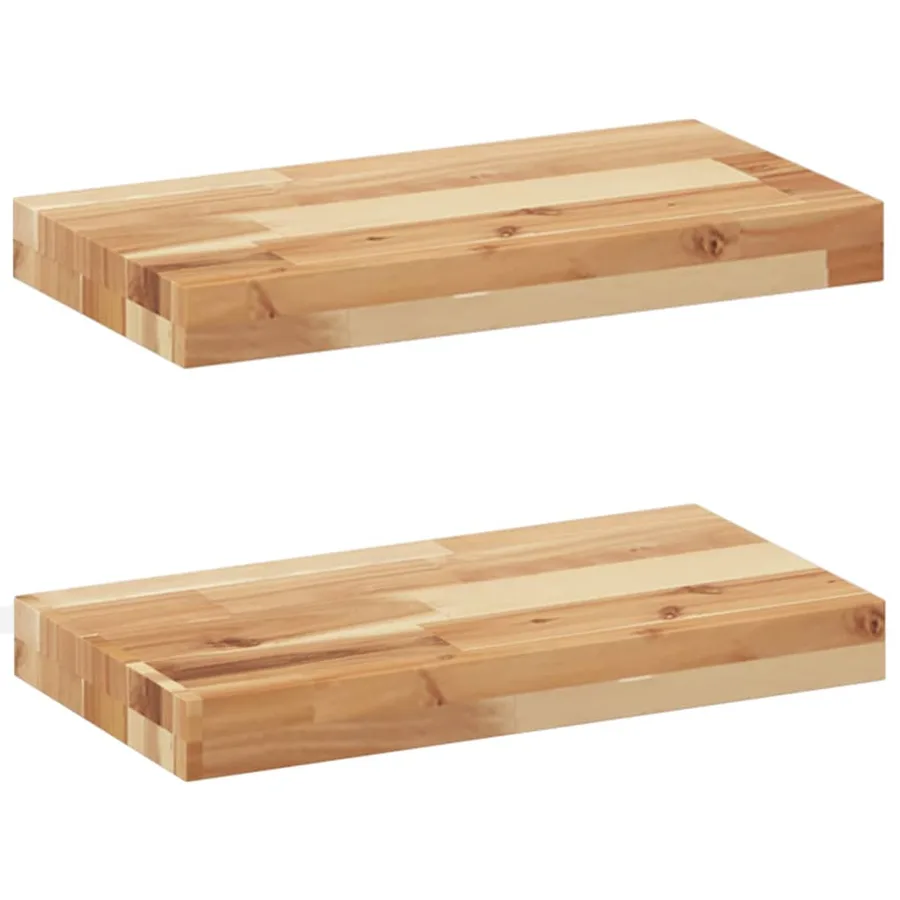 Étagères flottantes 2 pcs 40x20x4 cm acacia massif à l'huile - 2