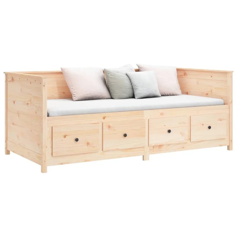 Lit de jour sans matelas 80x200 cm bois de pin massif - 6