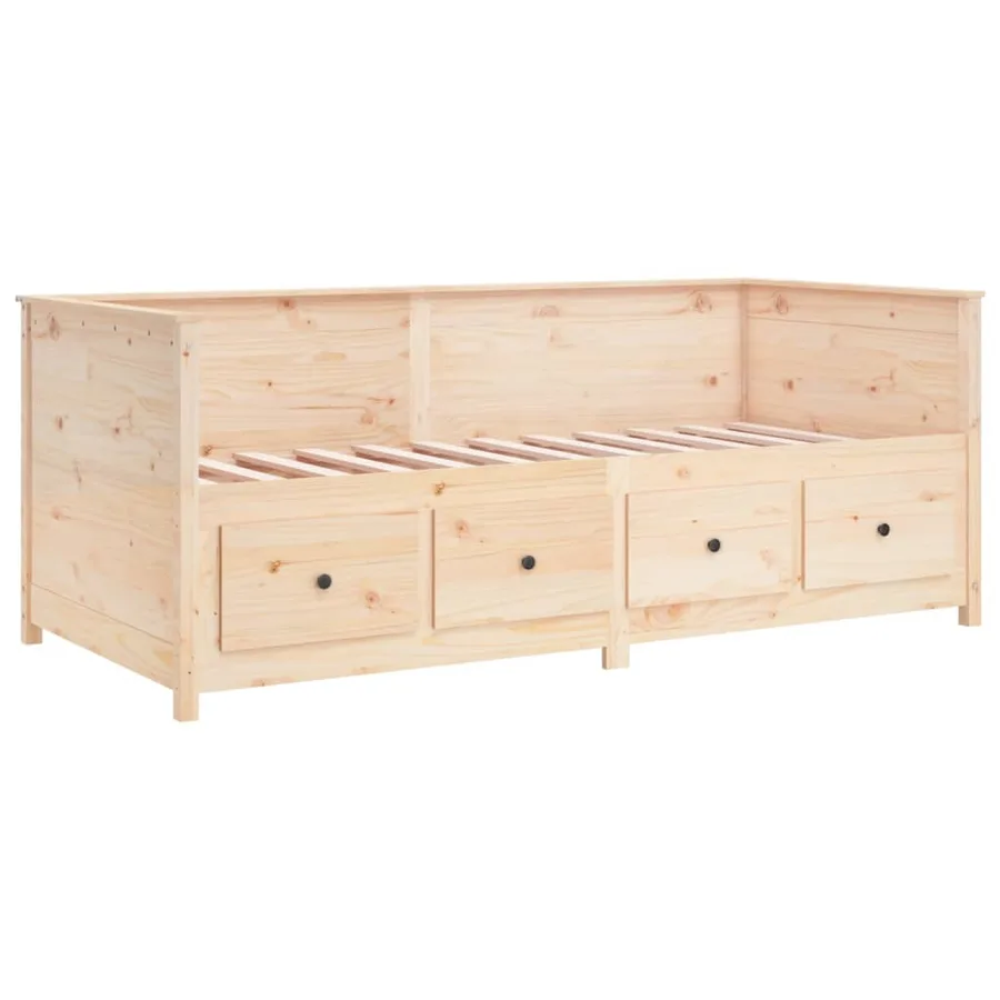 Lit de jour sans matelas 80x200 cm bois de pin massif - 9