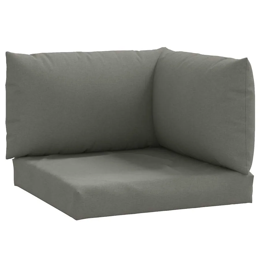 Coussins de palette lot de 3 gris foncé mélangé tissu - 2