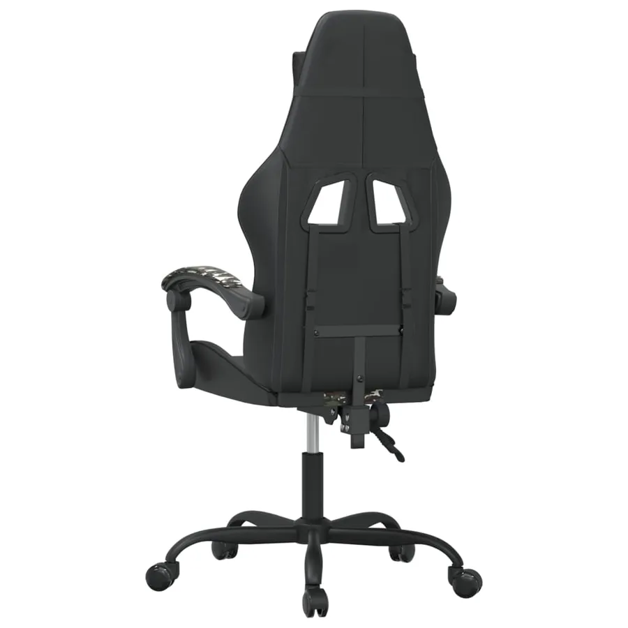 Chaise de jeu Noir et camouflage Similicuir - 5