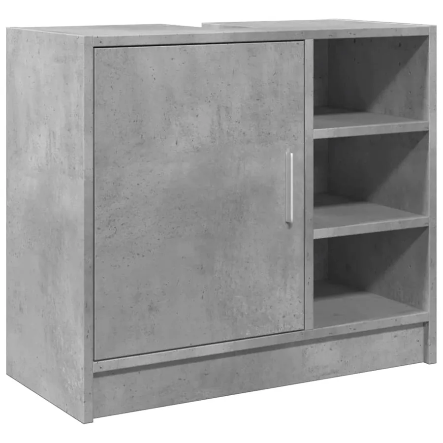 Armoire d'évier gris béton 63x29x55 cm bois d'ingénierie - 2