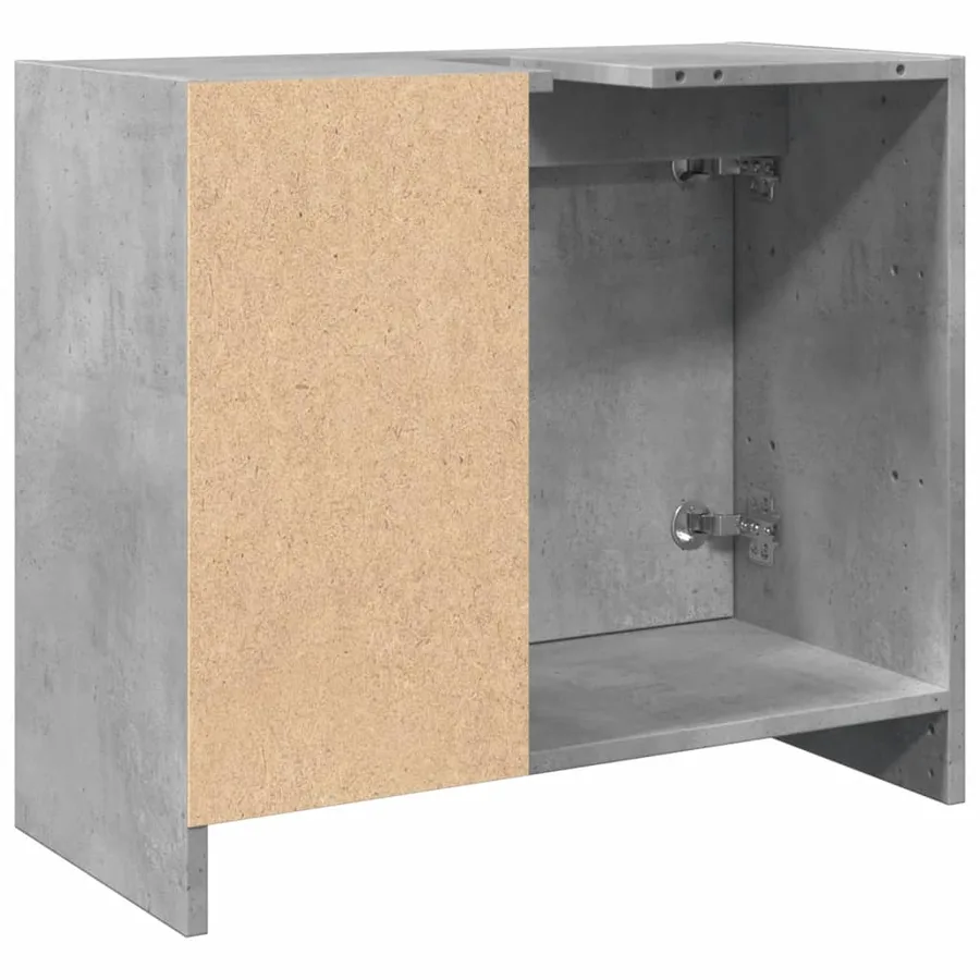 Armoire d'évier gris béton 63x29x55 cm bois d'ingénierie - 7