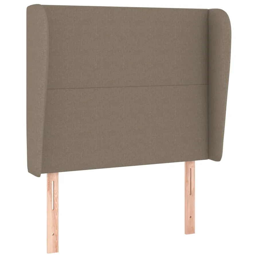 Tête de lit avec oreilles Taupe 103x23x118/128 cm Tissu - 2