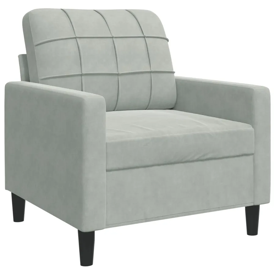 Ensemble de canapés 3 pcs et coussins et traversins velours - 6