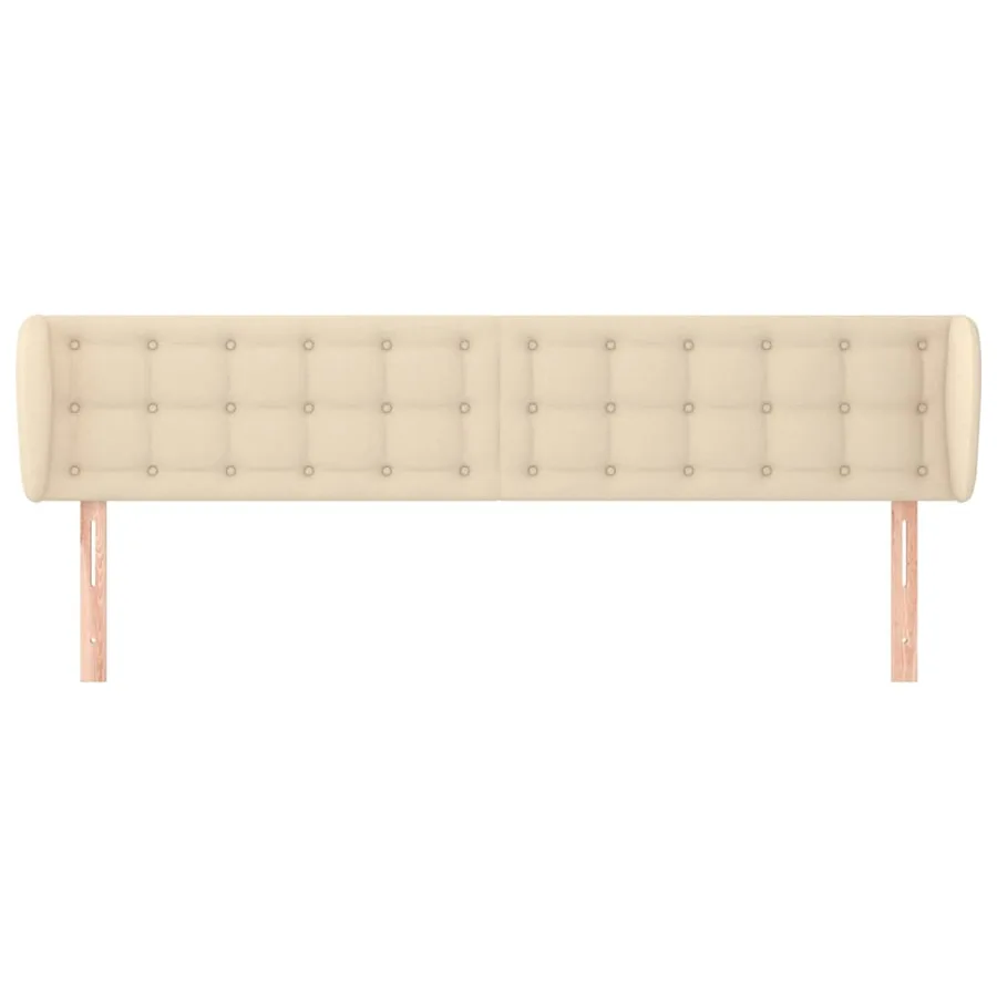Tête de lit avec oreilles Crème 203x23x78/88 cm Tissu - 3