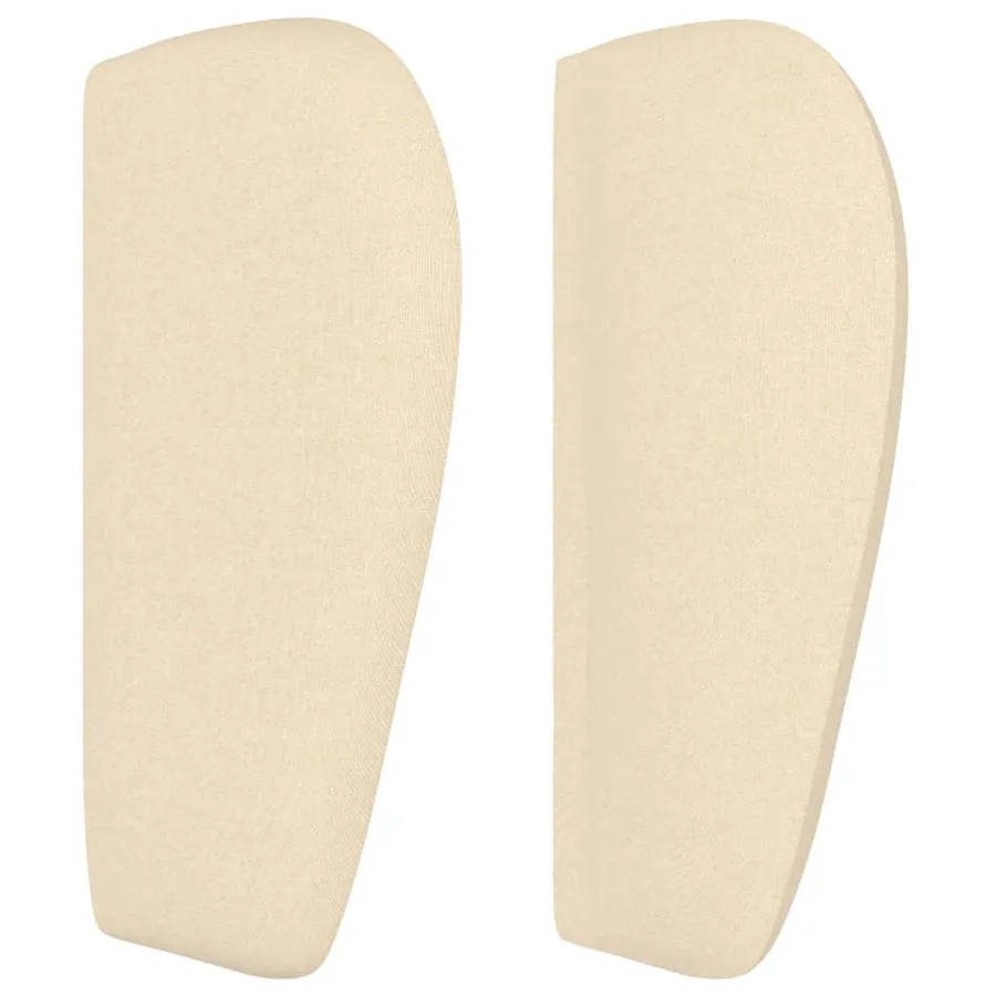 Tête de lit avec oreilles Crème 203x23x78/88 cm Tissu - 4