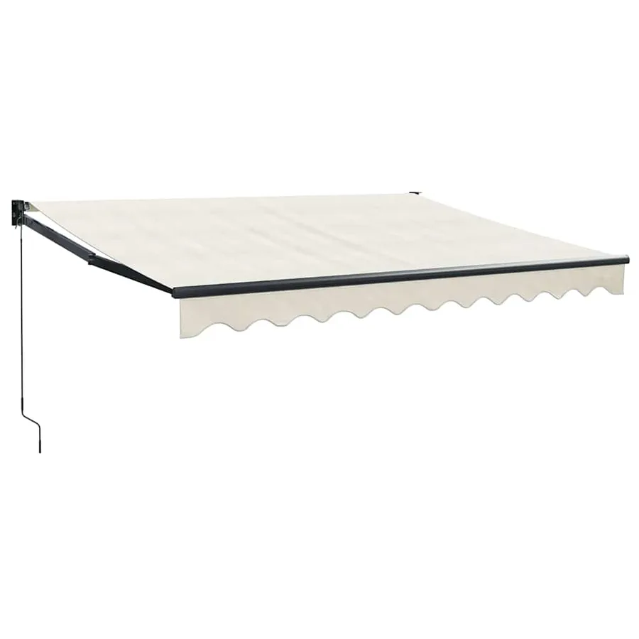 Auvent rétractable crème 3x2,5 m tissu et aluminium - 2