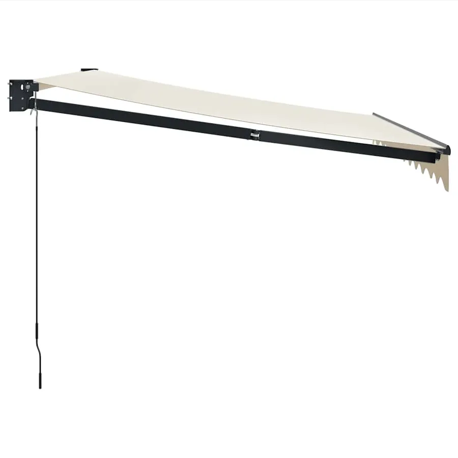 Auvent rétractable crème 3x2,5 m tissu et aluminium - 4
