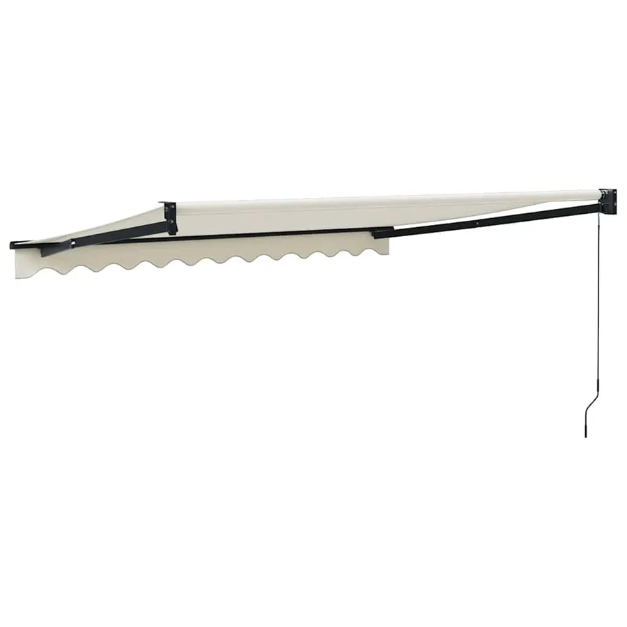Auvent rétractable crème 3x2,5 m tissu et aluminium - 5