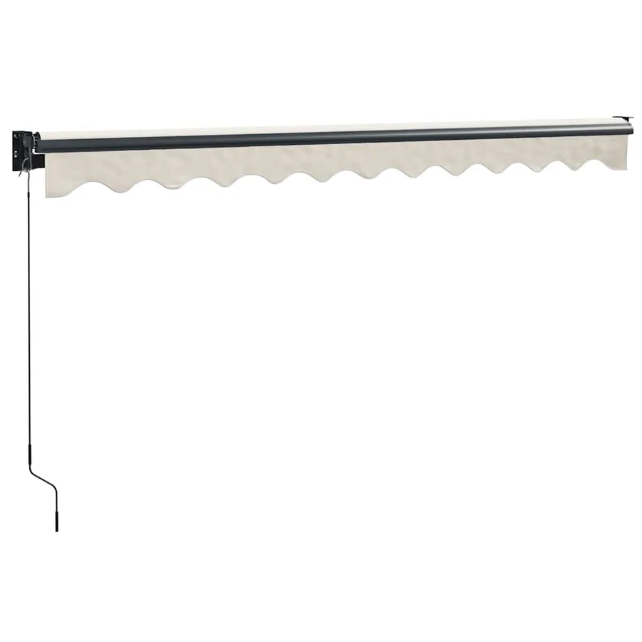 Auvent rétractable crème 3x2,5 m tissu et aluminium - 6