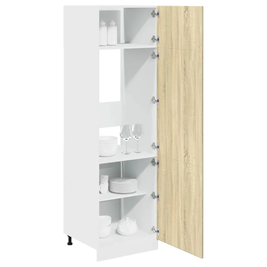 Armoire réfrigérée "Lyon" Chêne Sonoma 60 x 57 x 207 cm Bois d'ingénierie - 4