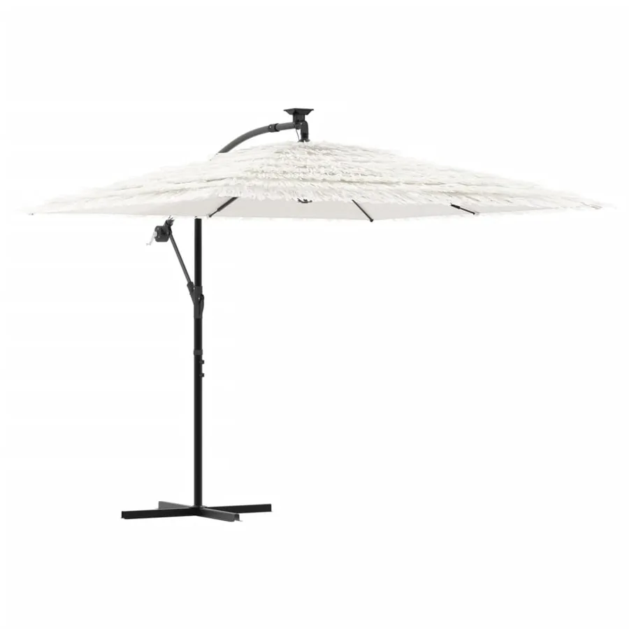 Parasol de jardin avec mât en acier blanc 246x246x230 cm - 2