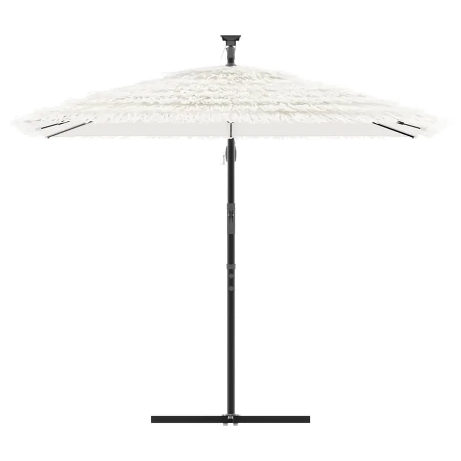 Parasol de jardin avec mât en acier blanc 246x246x230 cm - 3