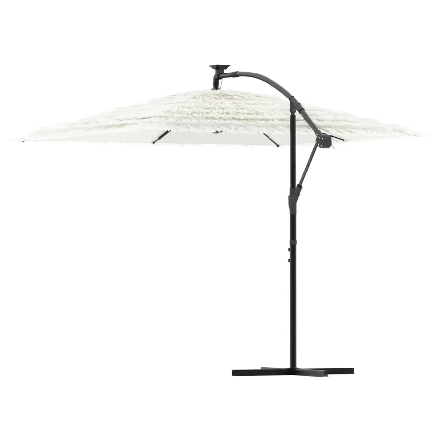 Parasol de jardin avec mât en acier blanc 246x246x230 cm - 5