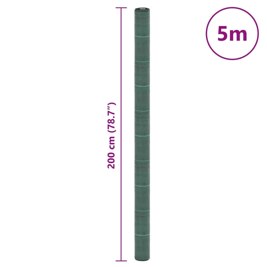 Membrane anti-mauvaises herbes vert 2x5 m PP - 8