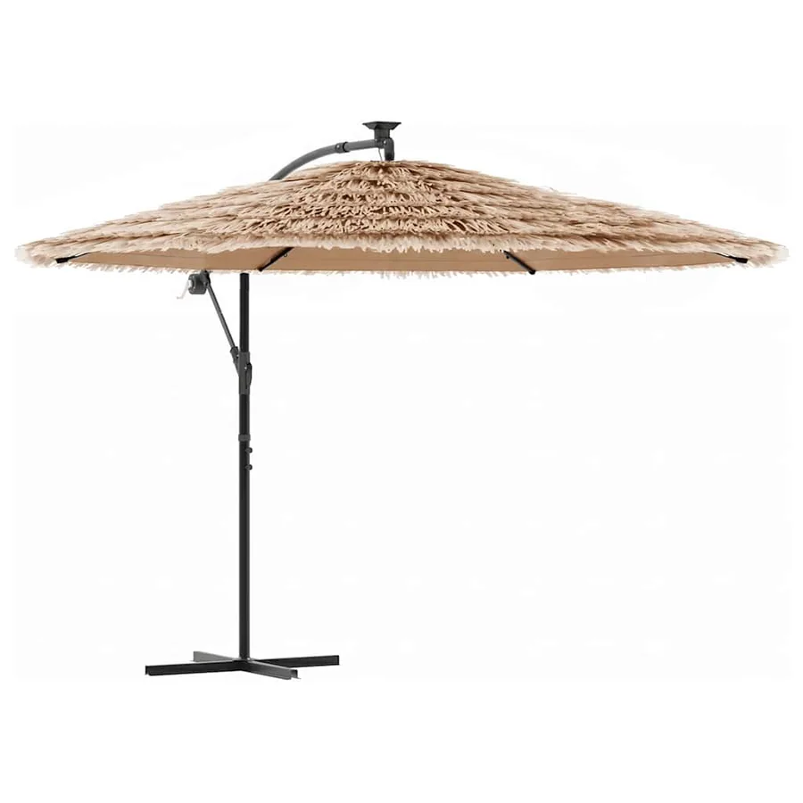 Parasol de jardin avec mât en acier marron 290x290x238 cm - 2