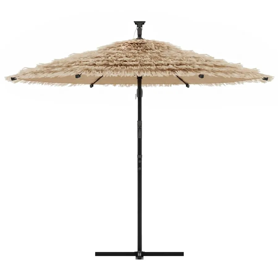 Parasol de jardin avec mât en acier marron 290x290x238 cm - 3