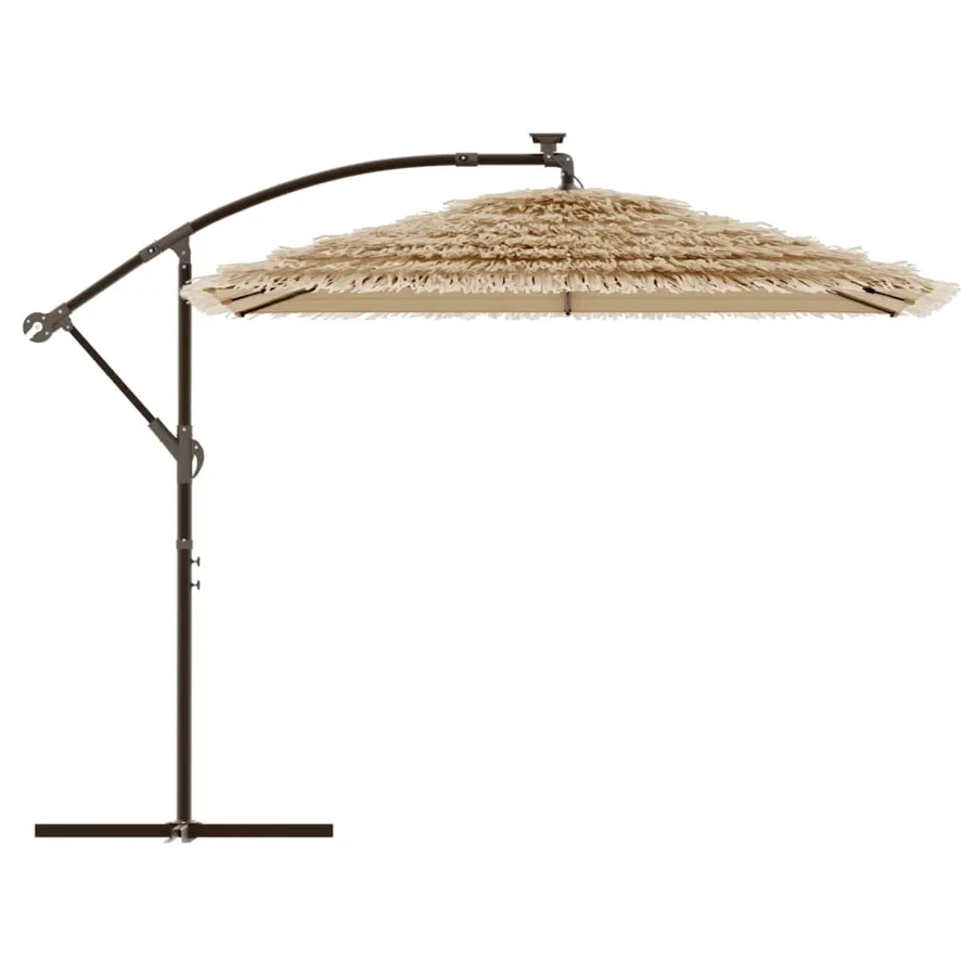 Parasol de jardin avec mât en acier marron 290x290x238 cm - 4