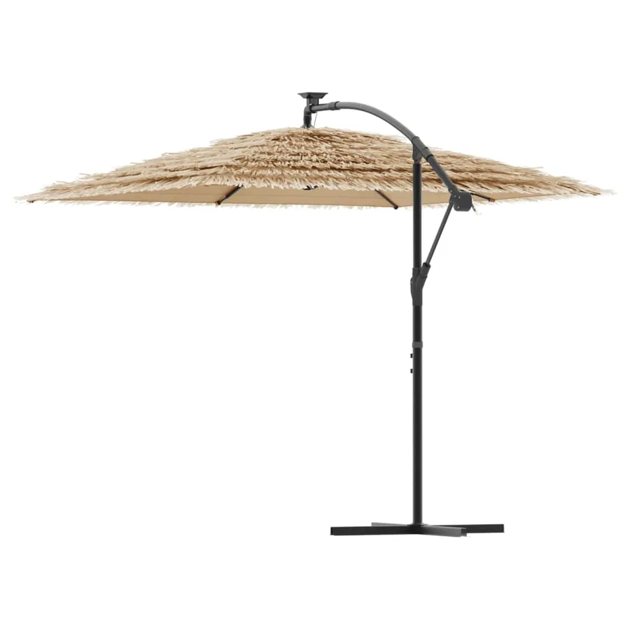 Parasol de jardin avec mât en acier marron 290x290x238 cm - 5