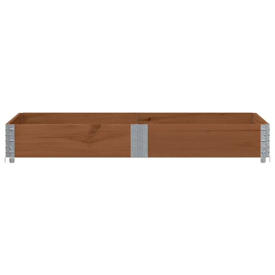 Jardinière marron 150x100 cm bois massif de pin - 3