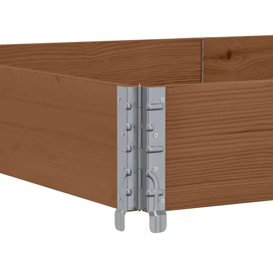 Jardinière marron 150x100 cm bois massif de pin - 5