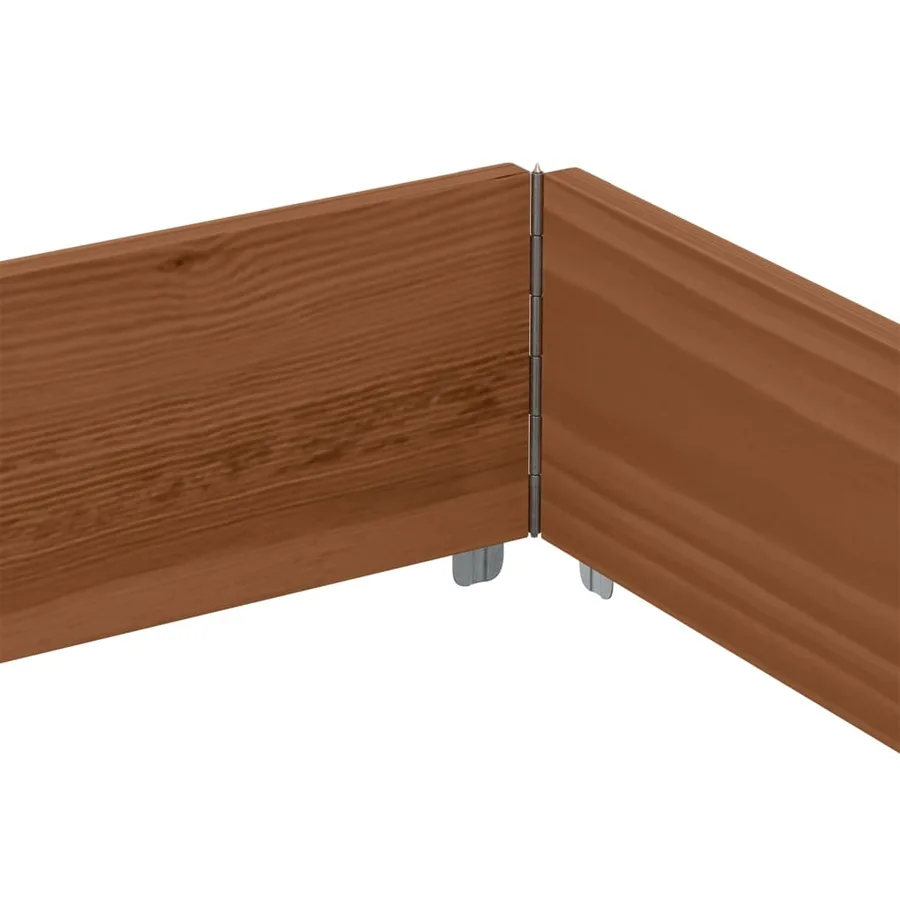 Jardinière marron 150x100 cm bois massif de pin - 6