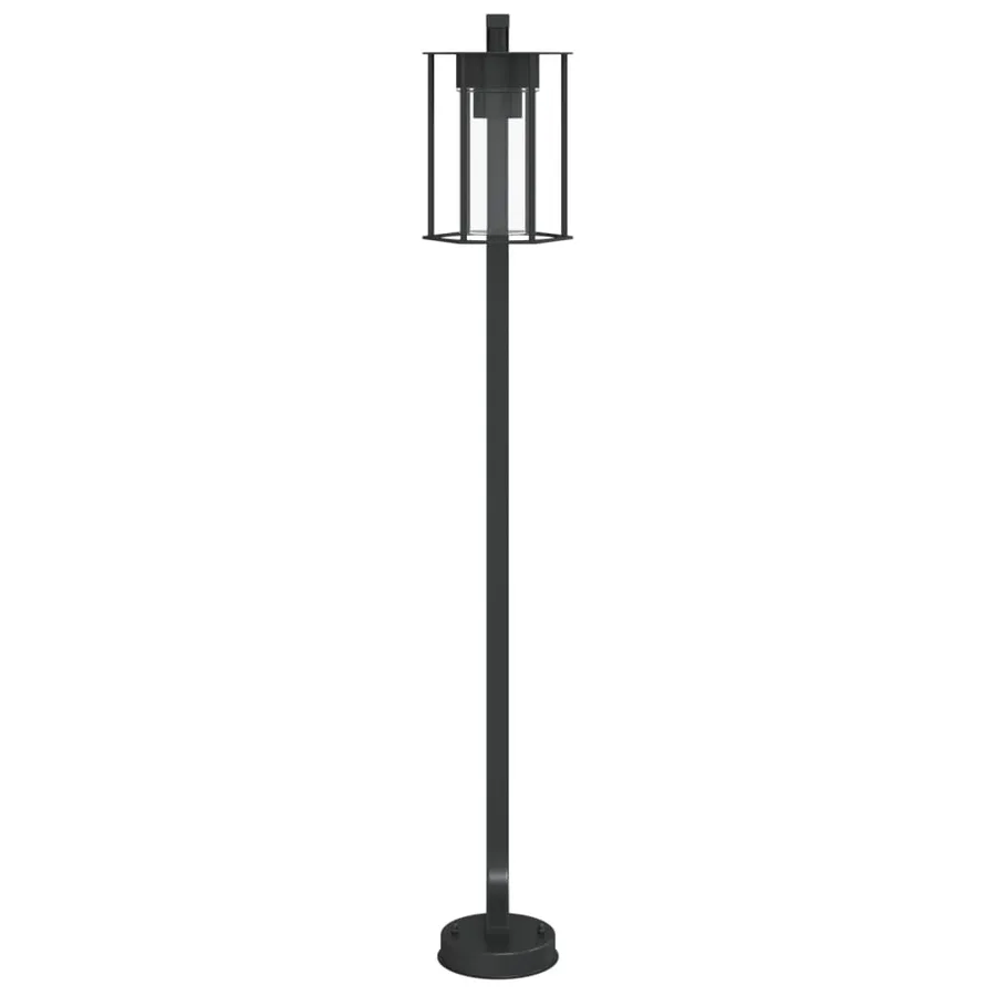 Lampadaire d'extérieur noir 100 cm acier inoxydable - 4