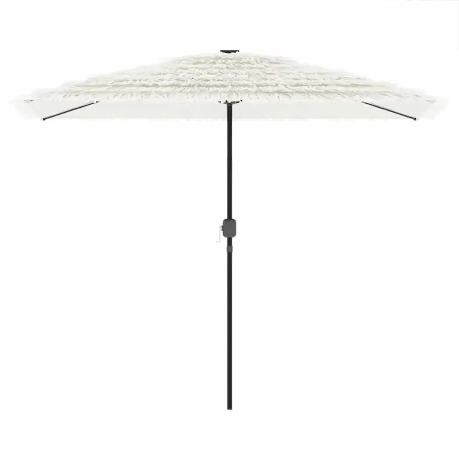 Parasol de jardin avec mât en acier blanc 300x200x250 cm - 3