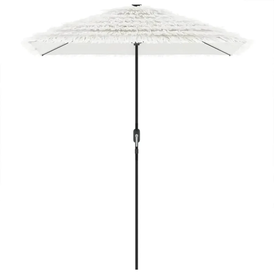 Parasol de jardin avec mât en acier blanc 300x200x250 cm - 4