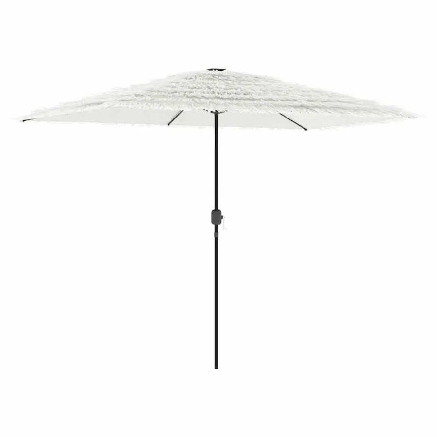 Parasol de jardin avec mât en acier blanc 300x200x250 cm - 5