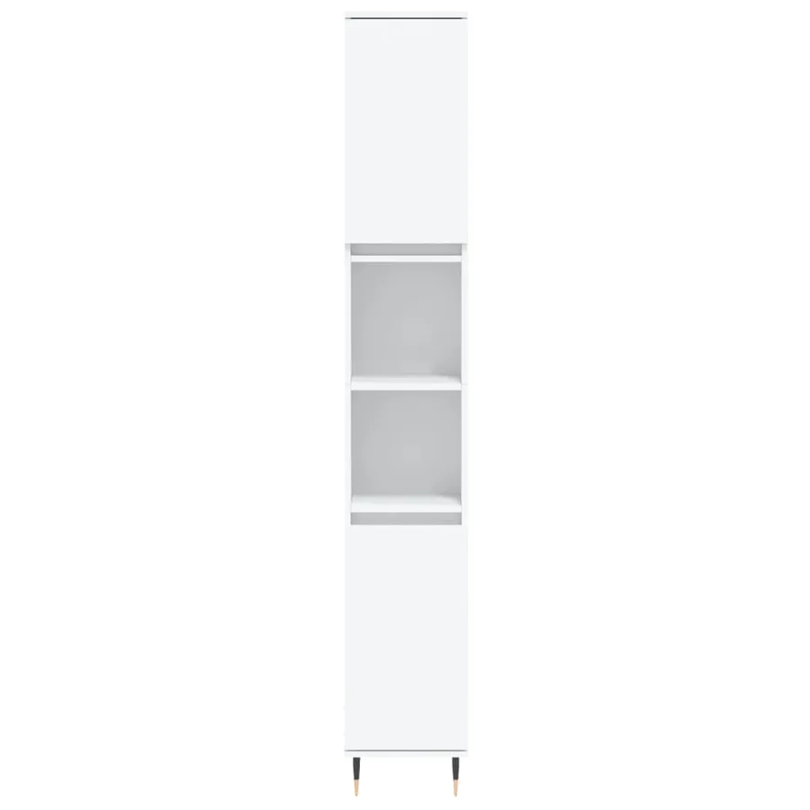 Ensemble de meubles salle de bain 3 pcs blanc bois d'ingénierie - 6
