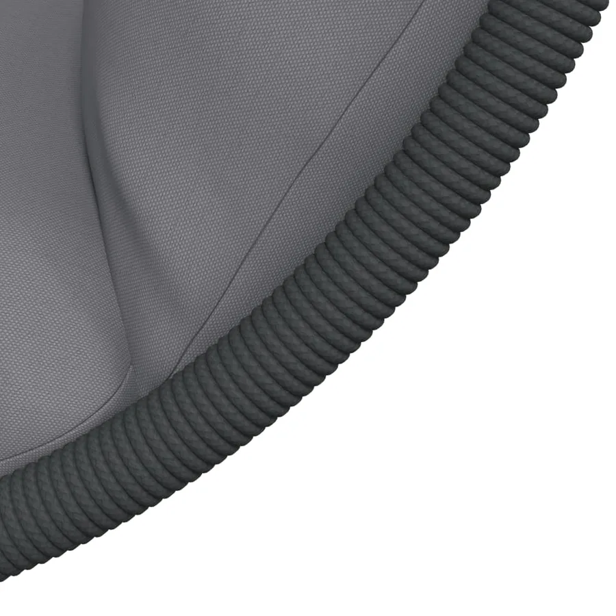 Chaise suspendue en forme d'œuf et support gris rotin et acier - 7