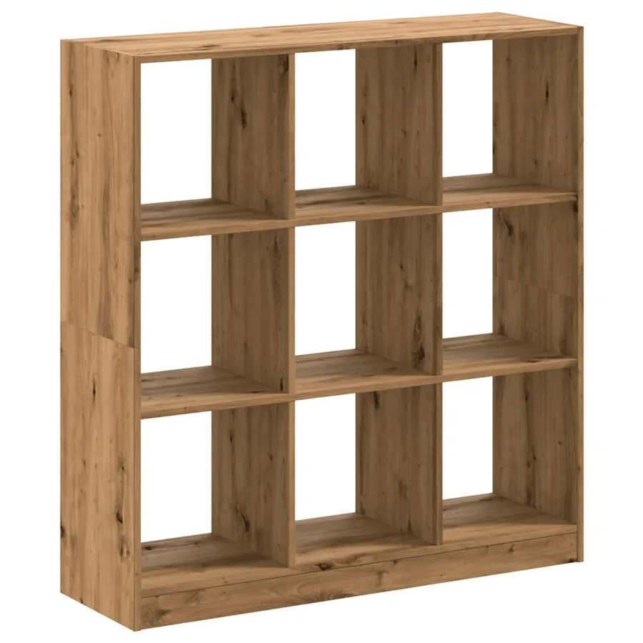 Bibliothèque chêne artisanal 102x32x108 cm bois d'ingénierie - 2