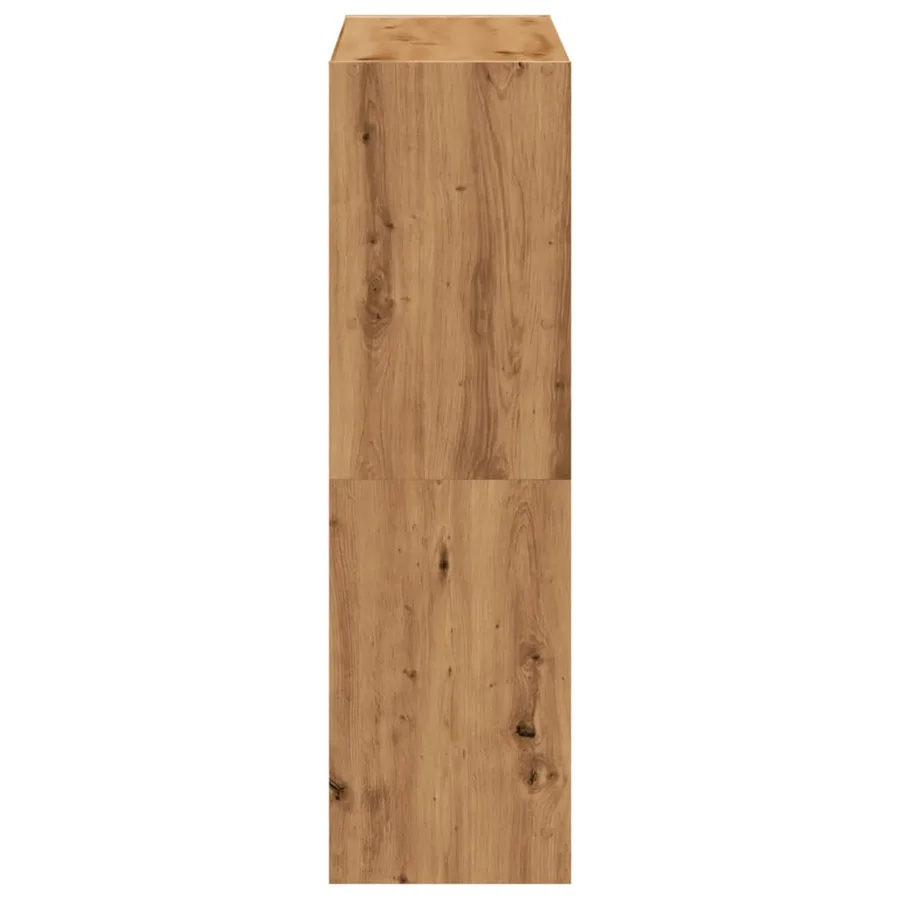 Bibliothèque chêne artisanal 102x32x108 cm bois d'ingénierie - 5