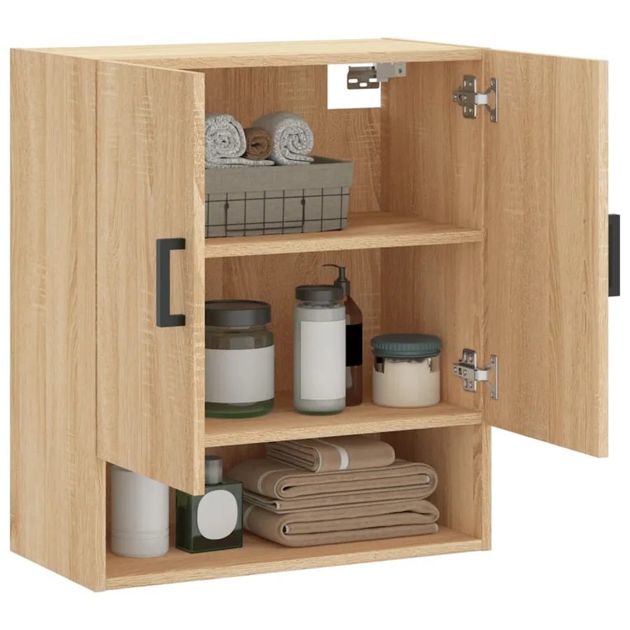 Armoire murale chêne sonoma 60x31x70 cm bois d'ingénierie - 4