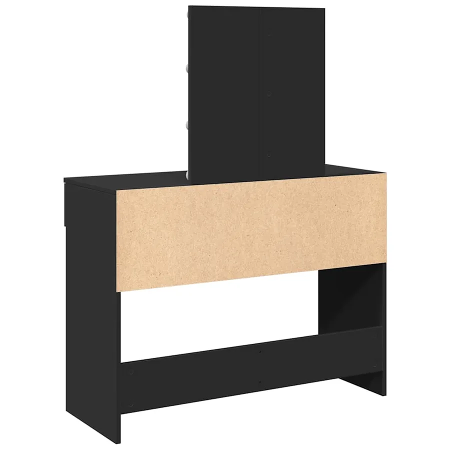 Coiffeuse avec LED noir 100x40x130 cm - 7