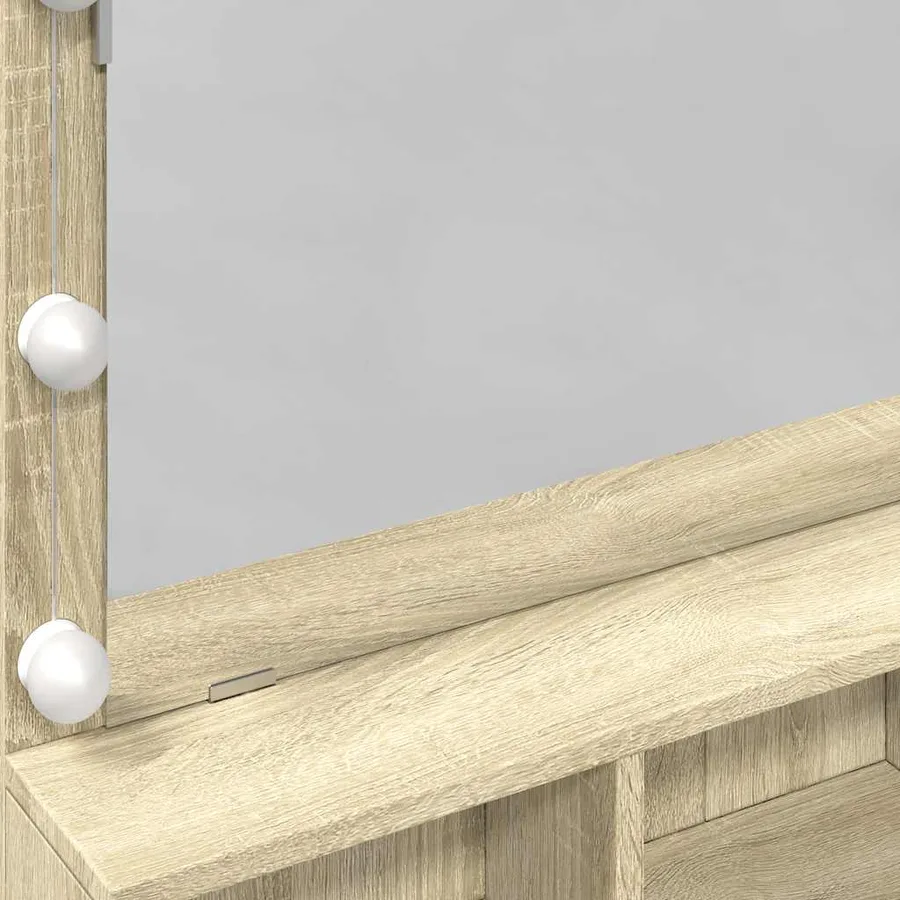 Coiffeuse avec LED chêne sonoma 80x41x134,5 cm - 12