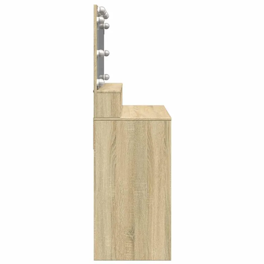 Coiffeuse avec LED chêne sonoma 80x41x134,5 cm - 6
