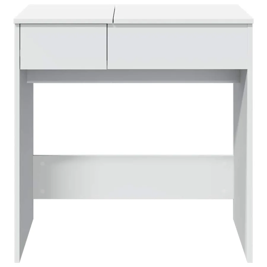 Coiffeuse avec miroir blanc 73x46,5x120 cm - 5