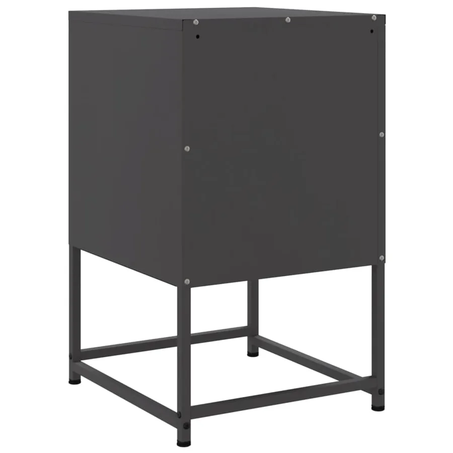 Table de chevet noir 36x39x60,5 cm acier - 8
